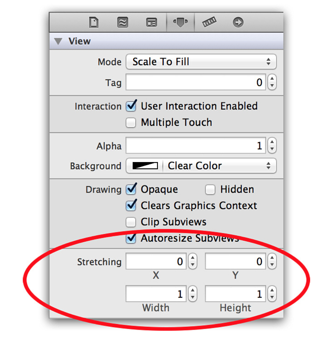 用Interface Builder 探测窗口控制`contentsCenter`属性